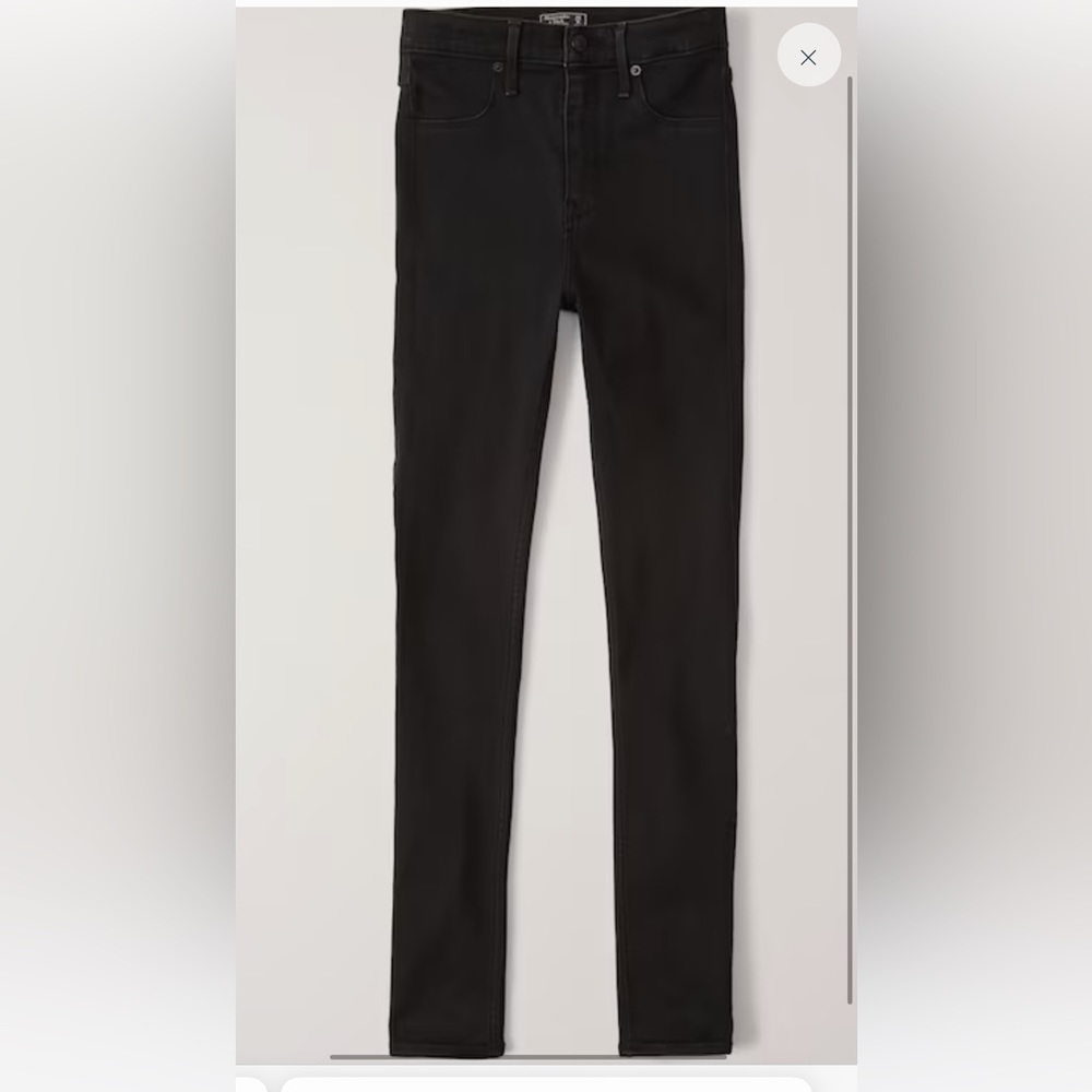 Abercrombie & Fitch Black Ultra High Rise Jean Legging Sz 26/2